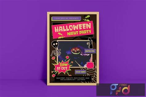 Halloween Party Flyer Z62R8SD - FreePSDvn