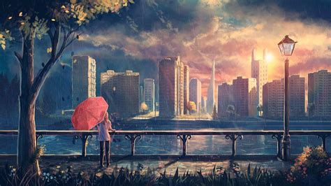 Anime City Pink Wallpapers - Wallpaper Cave