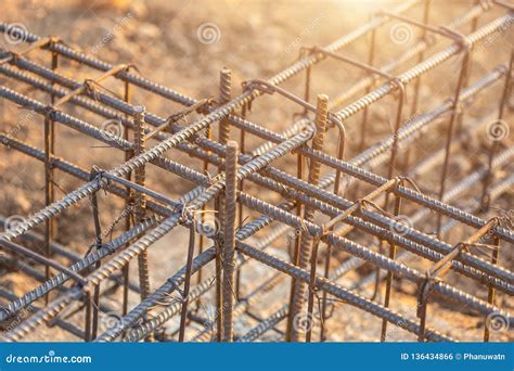 Rebar Steel for Grade Beam/Ground Beam in Process of House Building Stock Photo - Image of ...