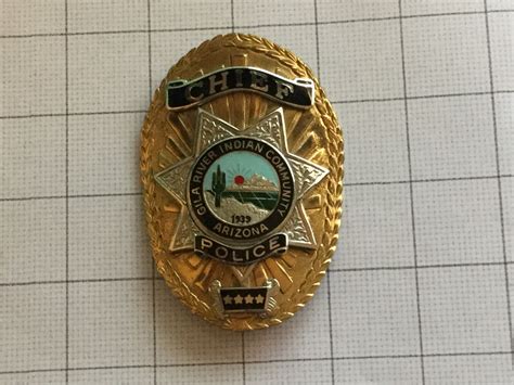 Collectors-Badges Auctions - Chief Gila River Indian Community Arizona Police Badge