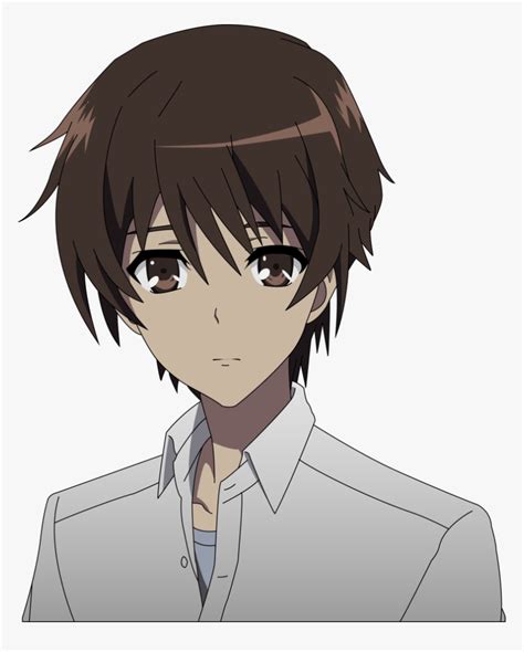 Animated Sad Boy Png Image - Anime Boy Brown Hair Brown Eyes, Transparent Png - kindpng