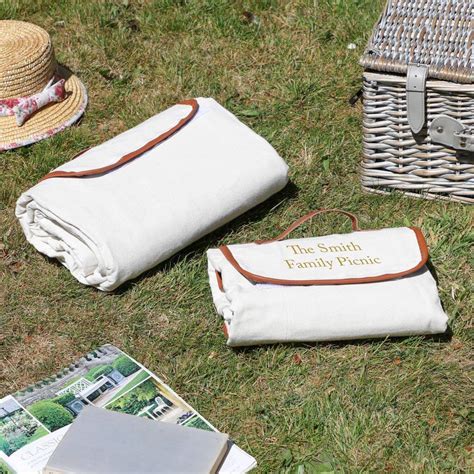 personalised family folding picnic blankets by dibor | notonthehighstreet.com