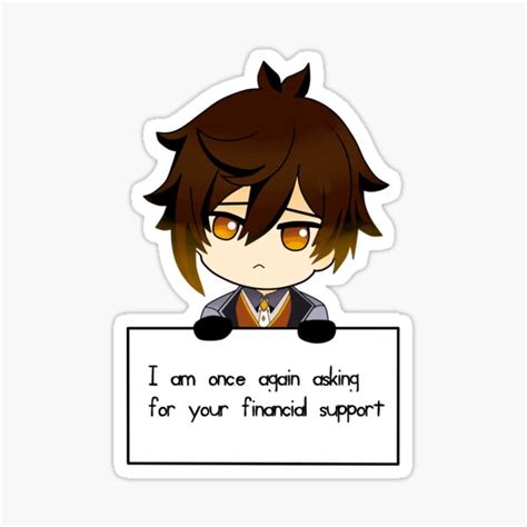 "Genshin Impact Chibi Zhongli " Sticker for Sale by CutieKatDesign ...