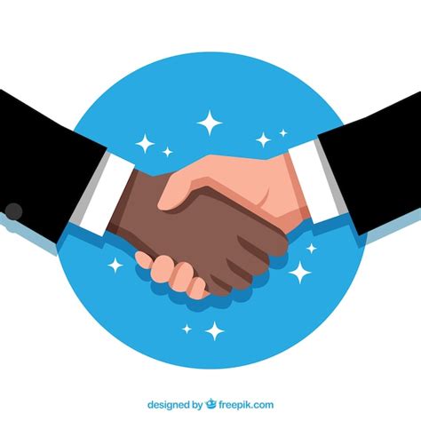 Free Vector | Business handshake background in flat style