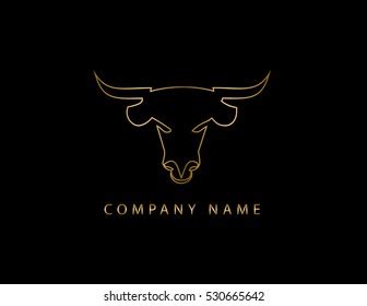 Bull Gold Logo Stock Vector (Royalty Free) 530665642 | Shutterstock