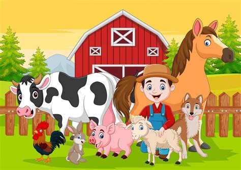 Cartoon Farm Animals Vector Art, Icons, and Graphics for Free Download