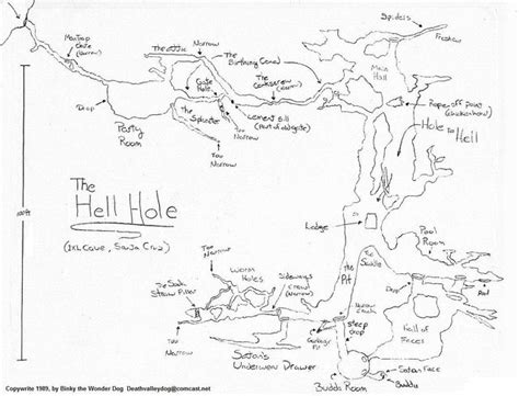 a map of the cave "hell hole" : r/196