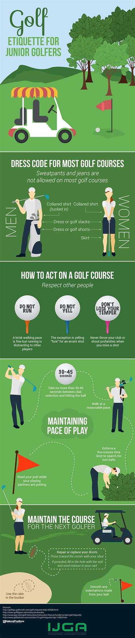 Golf Etiquette for Junior Golfers | Golf etiquette, Golf quotes, Golf tips