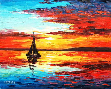 Ocean Sunset Painting