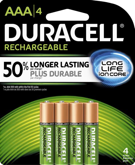 Best Buy: Duracell Rechargeable AAA Batteries (4-Pack) 66160