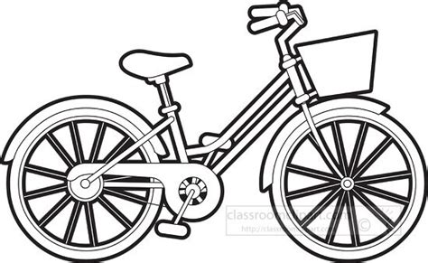 Transportation Outline Clipart-Two Wheeled kids bicycle printable black outline clipart