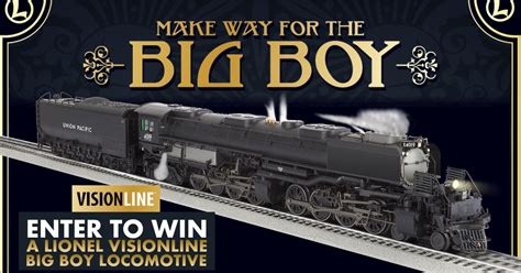 Lionel Trains LLC Lionel VisionLine Big Boy Giveaway - Todd's Freebies