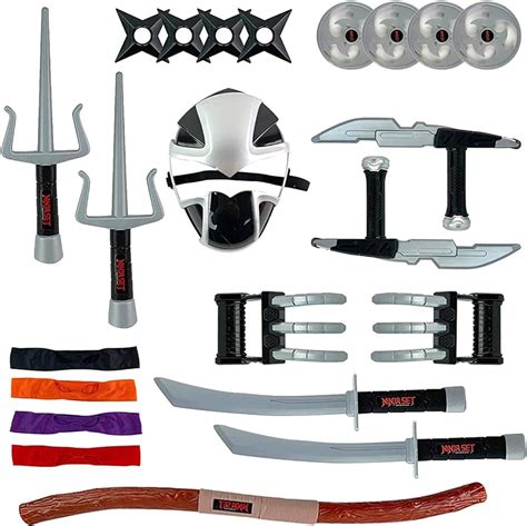 Deluxe Ninja Warrior Weapons Playset Kids Pretend Role Play Toy Dress Up Costume Accessories Set ...