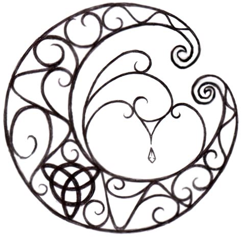 Wiccan Moon Tattoo Design by NatzS101 on DeviantArt