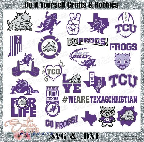 TCU Horned Frogs SET Design SVG Files, Cricut, Silhouette Studio, Digital Cut Files