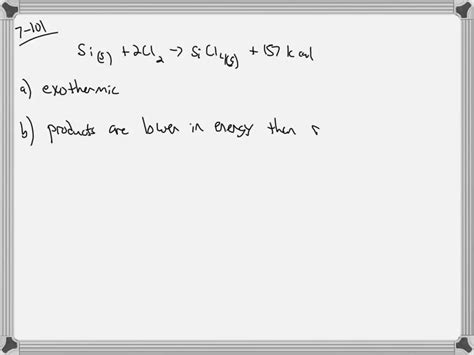 SOLVED:The equation for the formation of silicon tetrachloride from ...