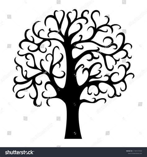 Family Tree Silhouette Life Tree Vector Stock Vector (Royalty Free ...