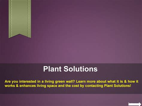 Green wall system by plantsolutions - Issuu