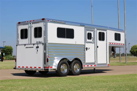 Gooseneck Two Horse Straight Load Aluminum Horse Trailer - Elite Custom Aluminum Horse and Stock ...