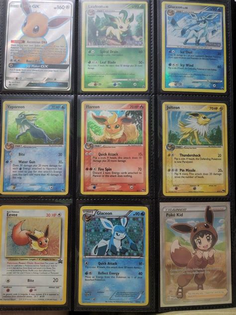 Eeveelution Pokemon cards, Hobbies & Toys, Toys & Games on Carousell