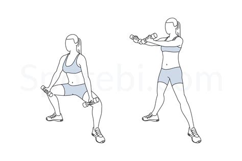 Plie Squat Scoop Up | Illustrated Exercise Guide