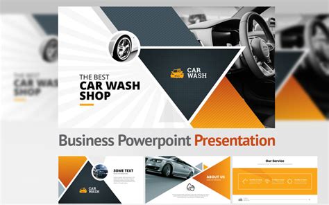 Car Wash PowerPoint template #101200 - TemplateMonster