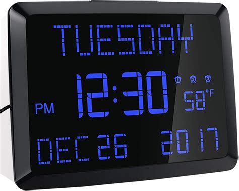 Extra Large Digital Wall Clock / The month and date display helps you track the time and never ...