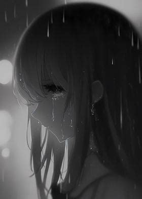 'sad anime girl ' Poster by artH | Displate