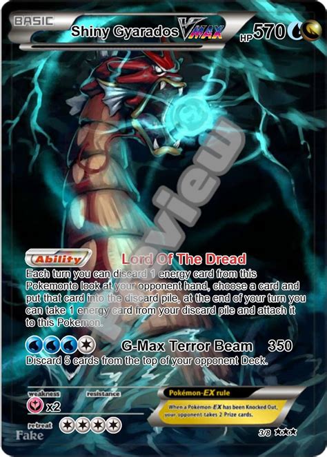 Shiny Gyarados VMAX Pokemon Card - Etsy