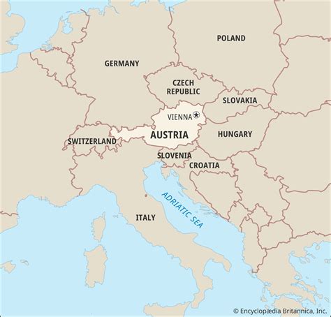 Austria On A Map Of Europe - Time Change Fall 2024