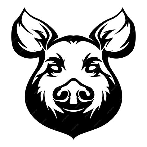 Premium Vector | Black pigs silhouette