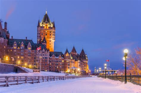 Chateau Frontenac At Night Stock Photo - Download Image Now - iStock