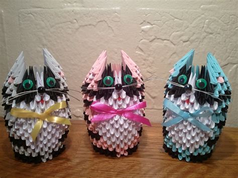 3d Origami Cat - Etsy