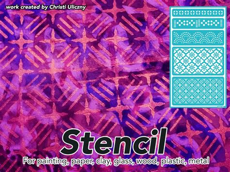 Stencil for Painting Adhesive Stencils Geometric Stencil - Etsy