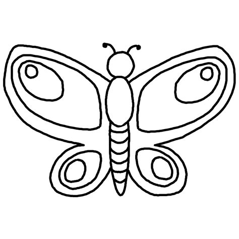 Simple Butterfly Outline - ClipArt Best