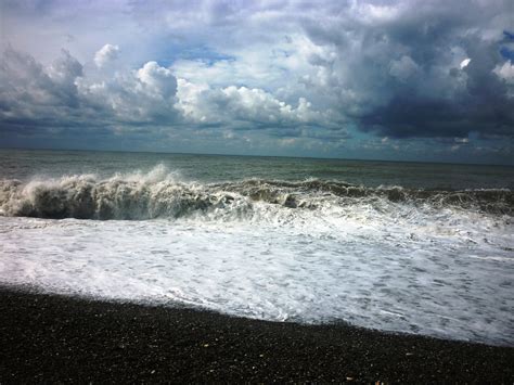 black, Sea, Storm, Clouds, Beach, Waves, Ocean Wallpapers HD / Desktop ...