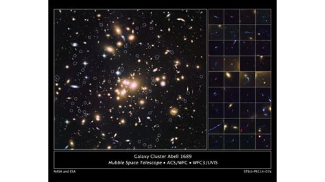 Galaxy Cluster Abell 1689 and Distant Galaxies | HubbleSite