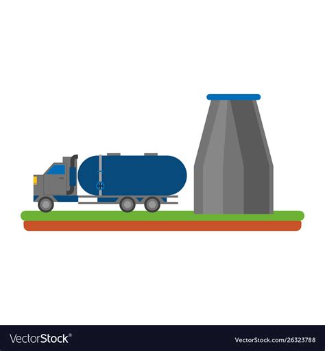 Oil refinery gas factory cartoon Royalty Free Vector Image