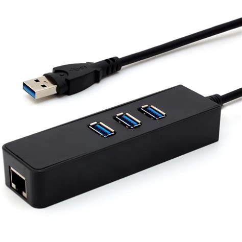 rj45 connector Hub Usb Ethernet 3.0 Usb Hub Splitter To RJ45 Gigabit Wired Network Card ...