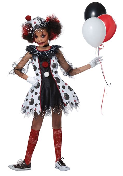 Child Creepy Clown Costume | Evil Clown Costumes