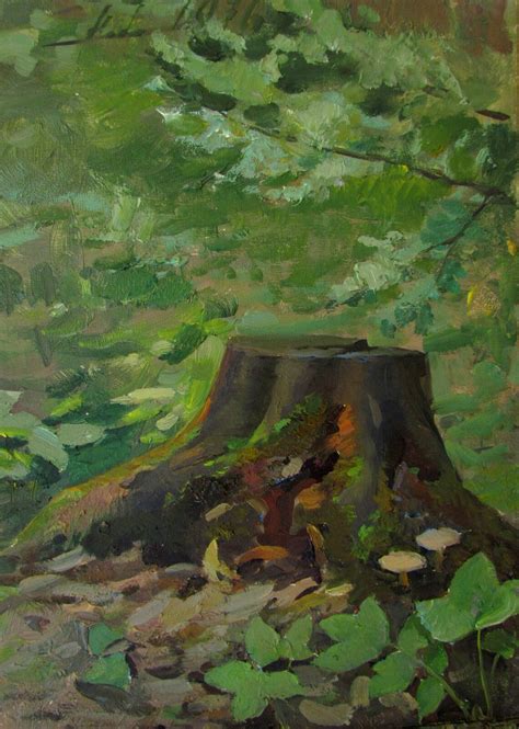 Mushrooms Painting Forest Painting Forest Ladscape Forest - Etsy