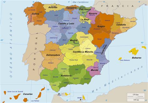 Información e Imágenes con Mapas de España Político y Físico