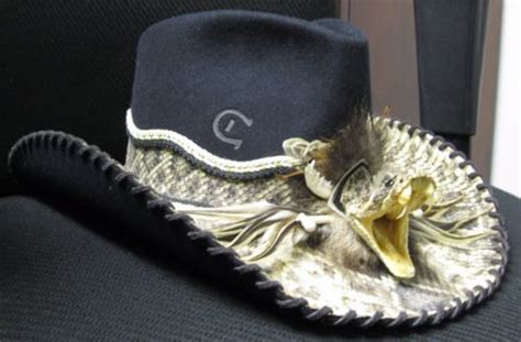 Charlie-1-Horse-Rattlesnake-skin-Cowboy-Hat-Striking-Rattlesnake-head | Cowboy hats, Rattlesnake ...