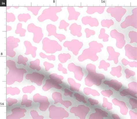 MEDIUM pink cow print fabric - Fabric | Spoonflower