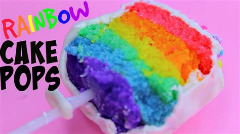 RAINBOW CAKE POPS! How to Make Rainbow Cakepops! - YouTube