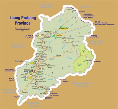 Maps of Luang Prabang and surrounding, all maps downloadable