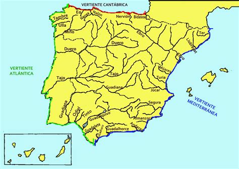 MAPA RÍOS DE ESPAÑA PARA ESTUDIAR ~ El blog de Olimpia