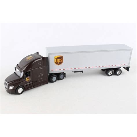 UPS Tractor Trailer, Brown and White - Daron GW68061 - 1/64 scale Diecast Model Toy Car ...