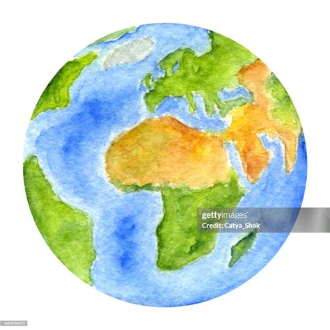 Solar System Planets Earth Watercolor Illustration High-Res Vector Graphic - Getty Images