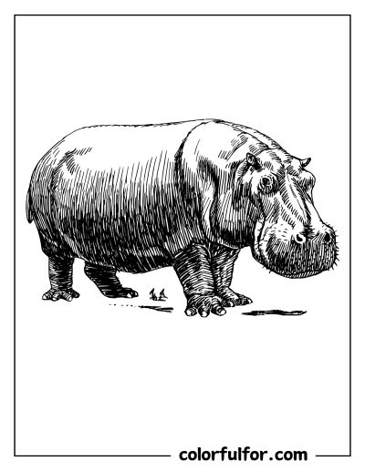 23 Cute Hippo Coloring Pages - Free PDF Printables - Colorfulfor